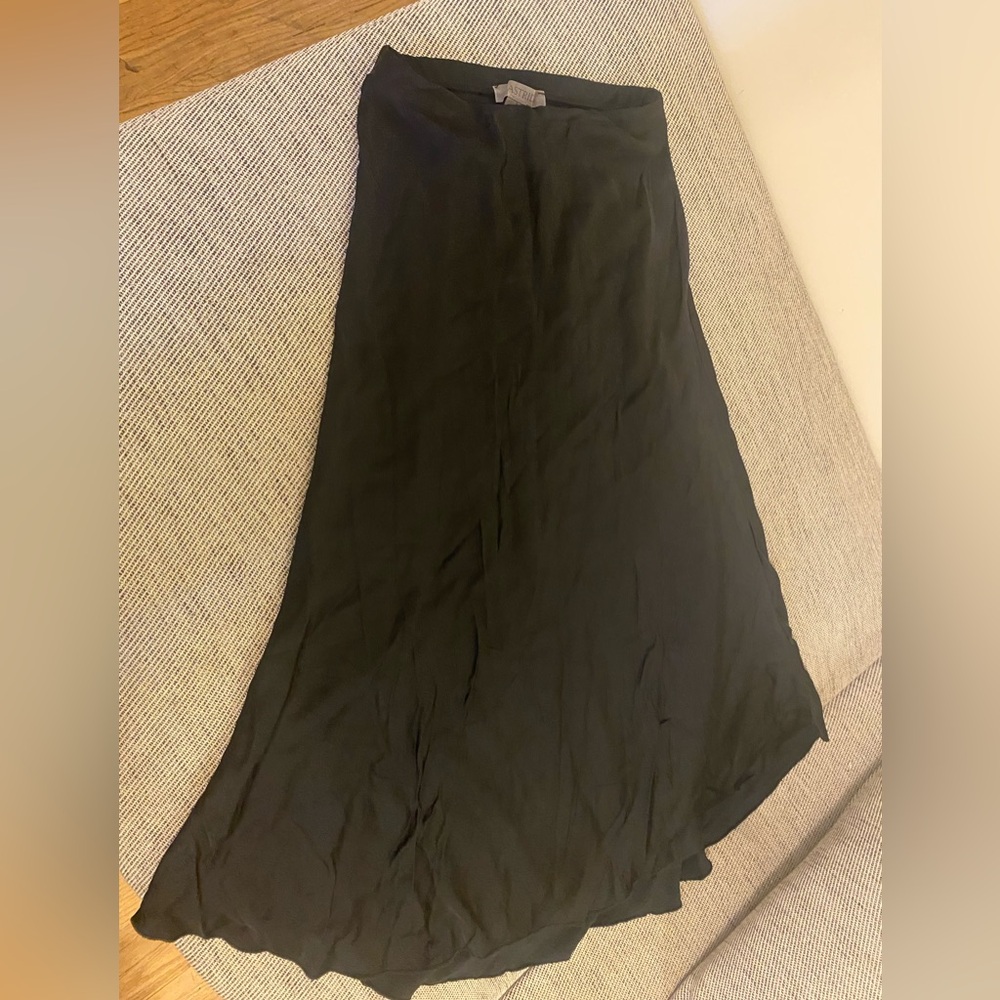 Astr Black Asymmetrical A-Line Maxi Skirt